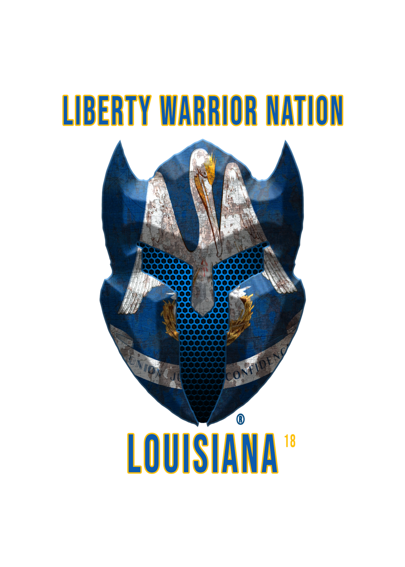 LWN LWN Badge Louisiana State with Text Uv Sticker