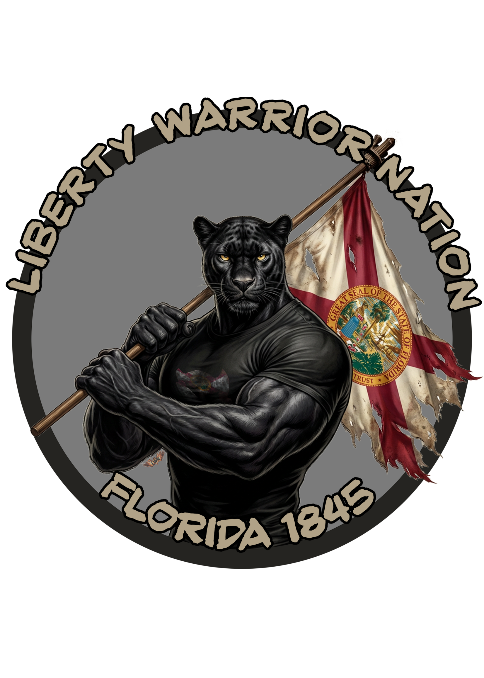 LWN Liberty Warrior Nation State Animal Florida Uv Sticker