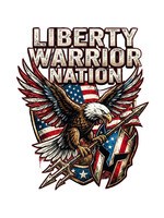 LWN Liberty Warrior Nation American Eagle Flagstaff Uv Sticker