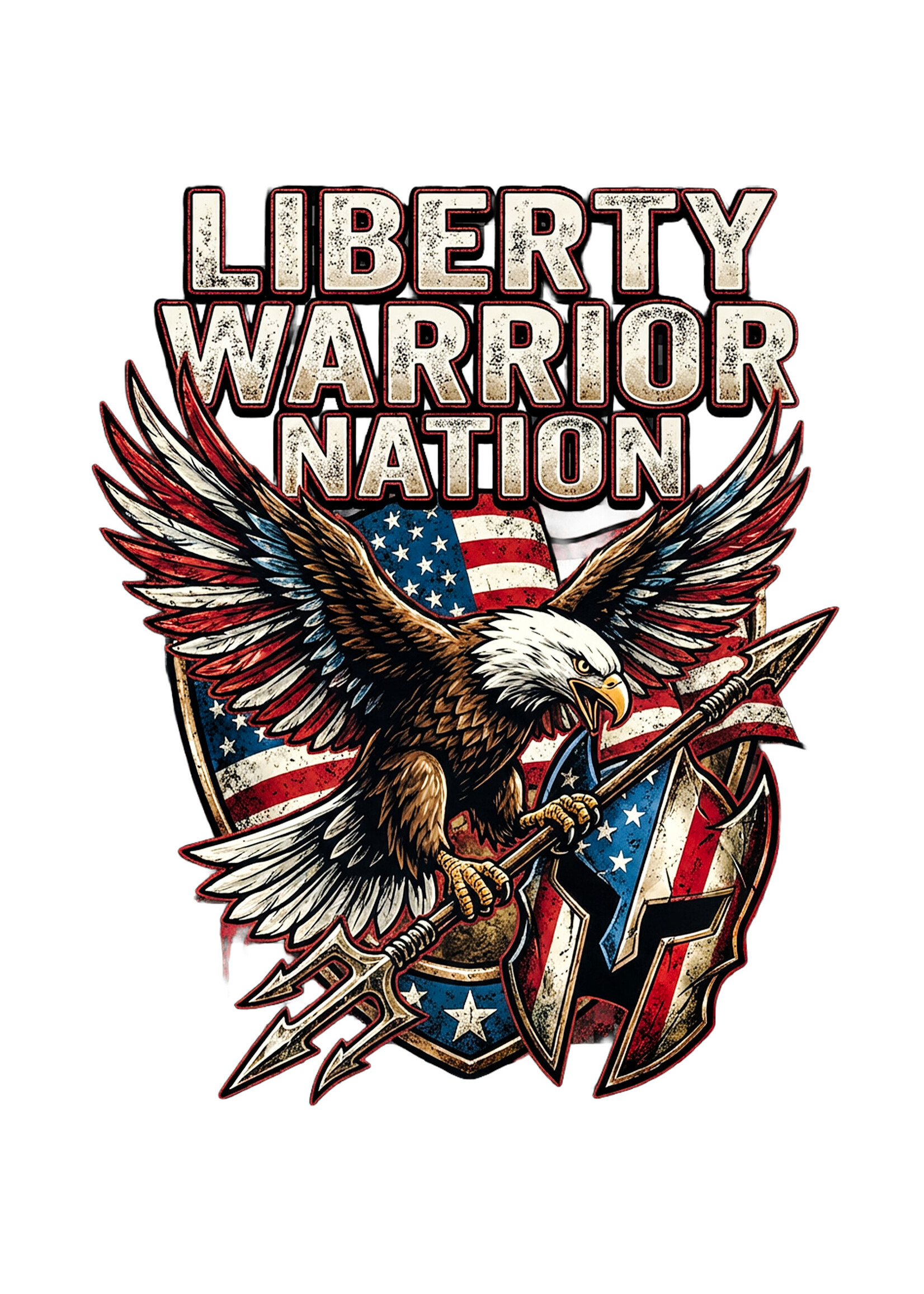LWN Liberty Warrior Nation American Eagle Flagstaff Uv Sticker