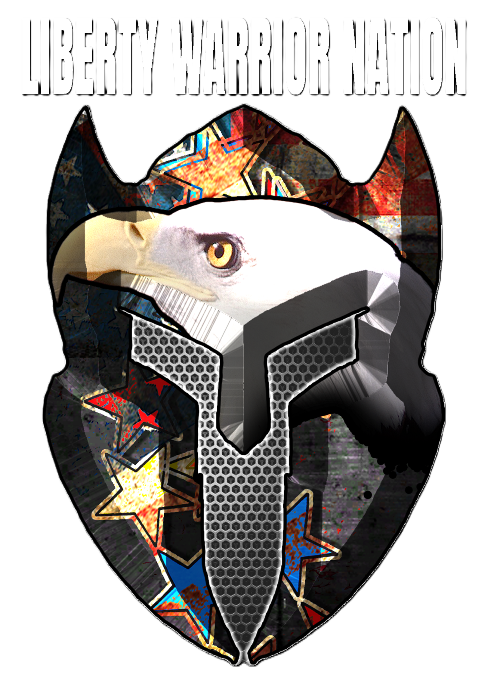 LWN Liberty Warrior Nation Bald Eagle Uv Sticker