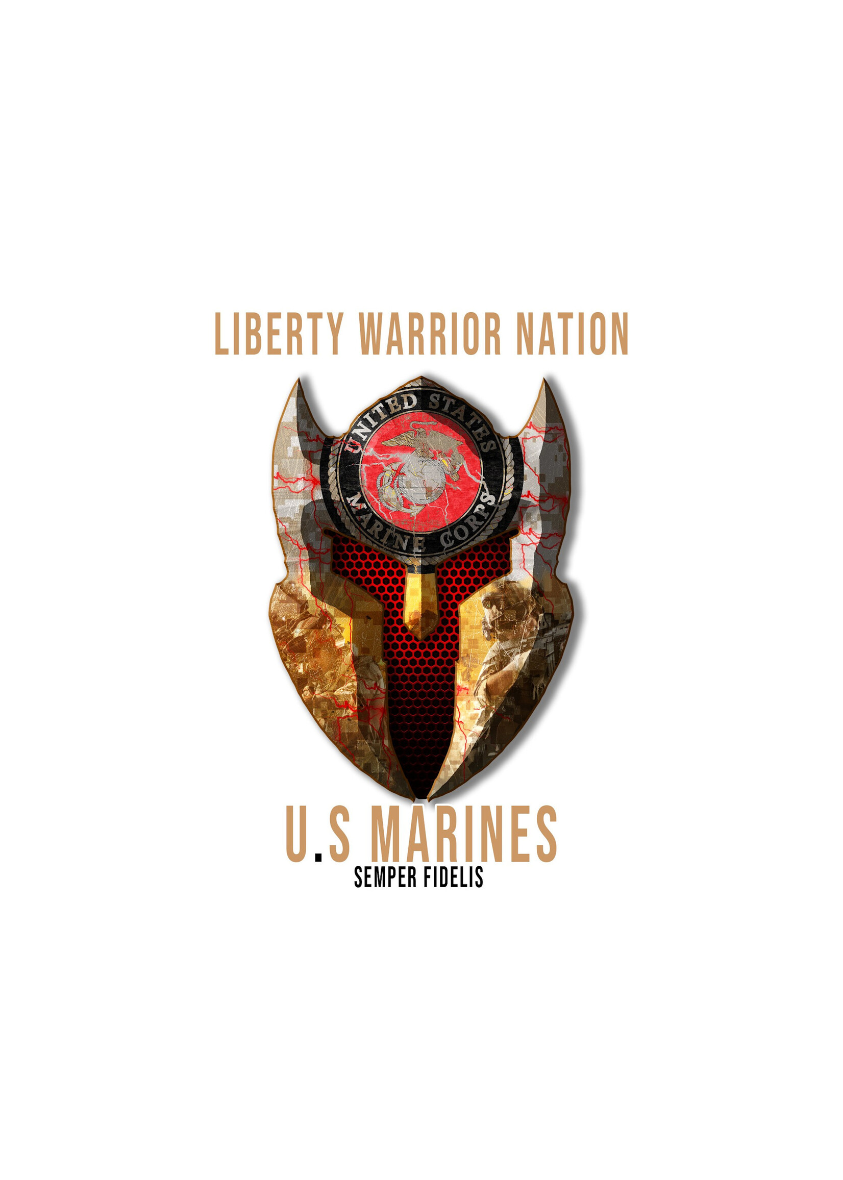 LWN Liberty Warrior Nation Marine Uv Sticker