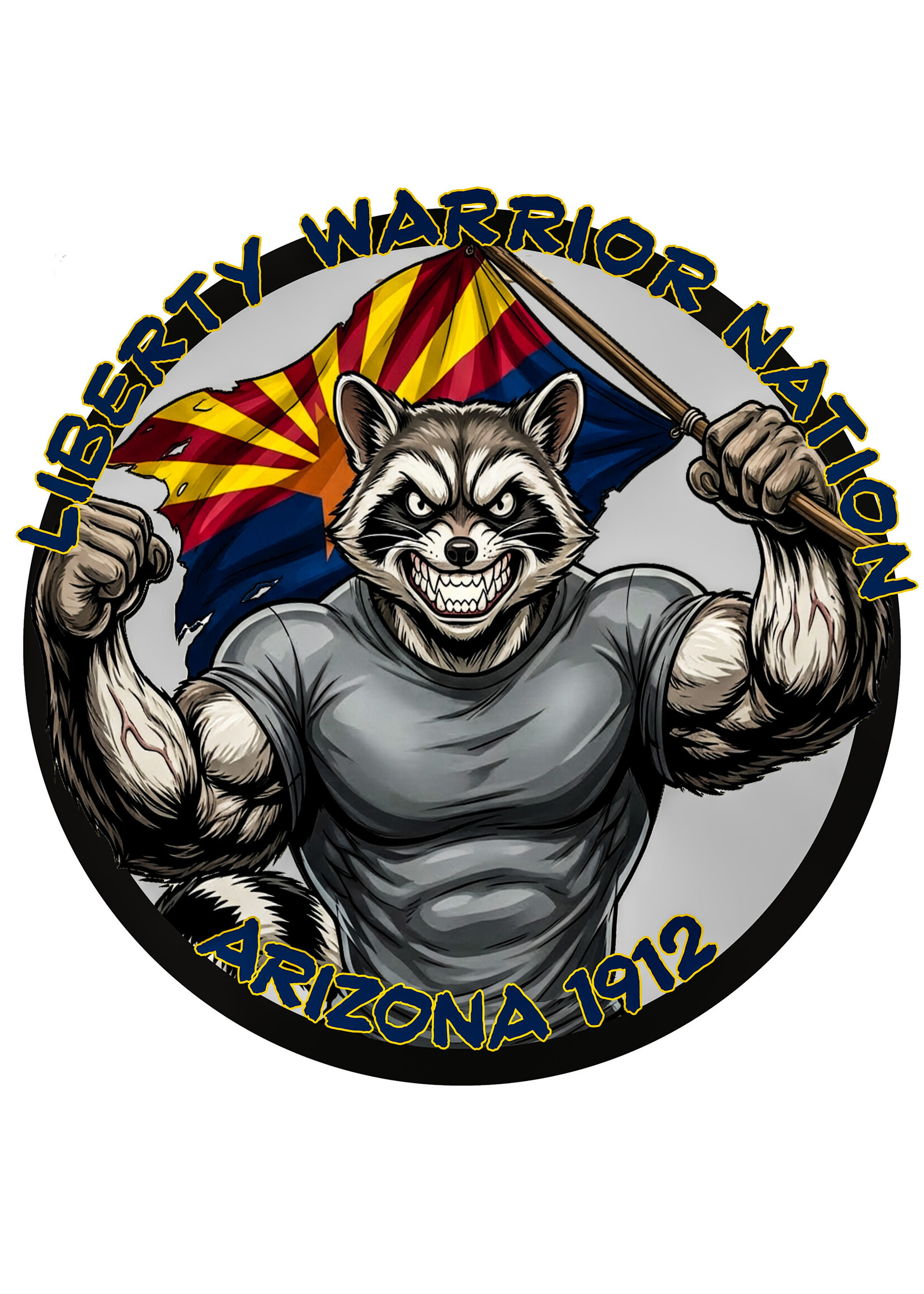 LWN Liberty Warrior Nation State Animal Arizona Uv Sticker