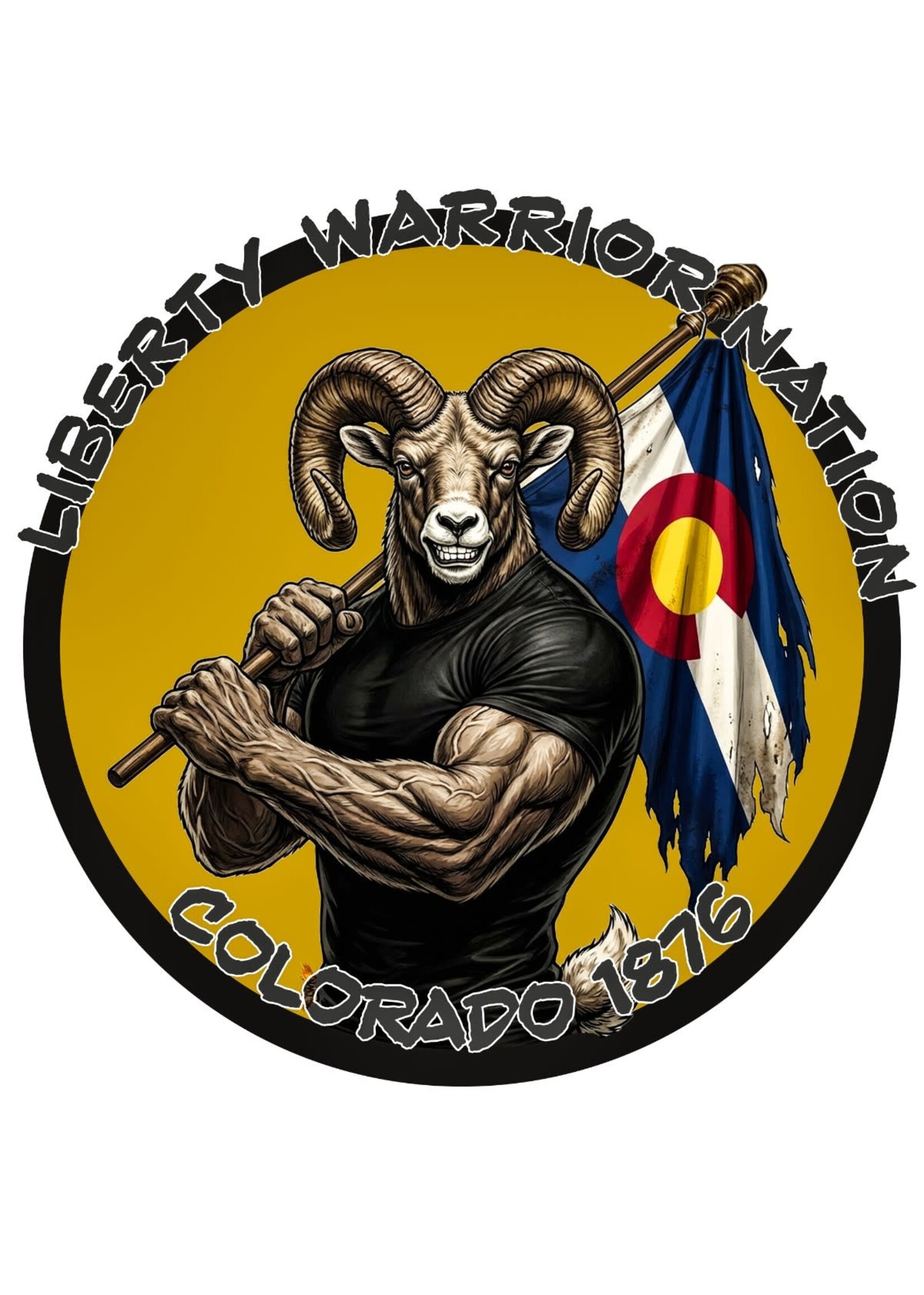 LWN Liberty Warrior Nation State Animal Colorado Uv Sticker