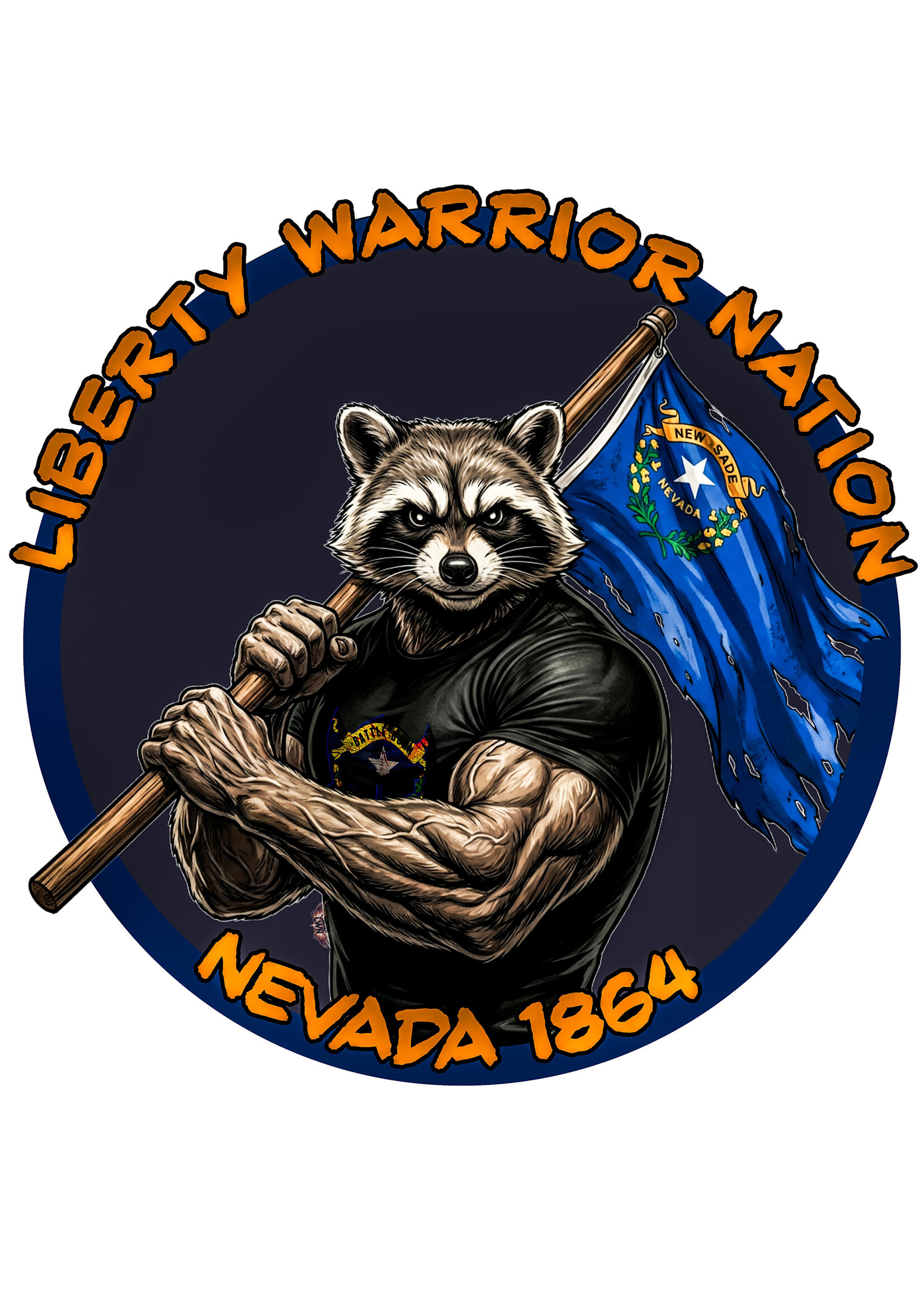 LWN Liberty Warrior Nation State Animal Nevada Uv Sticker