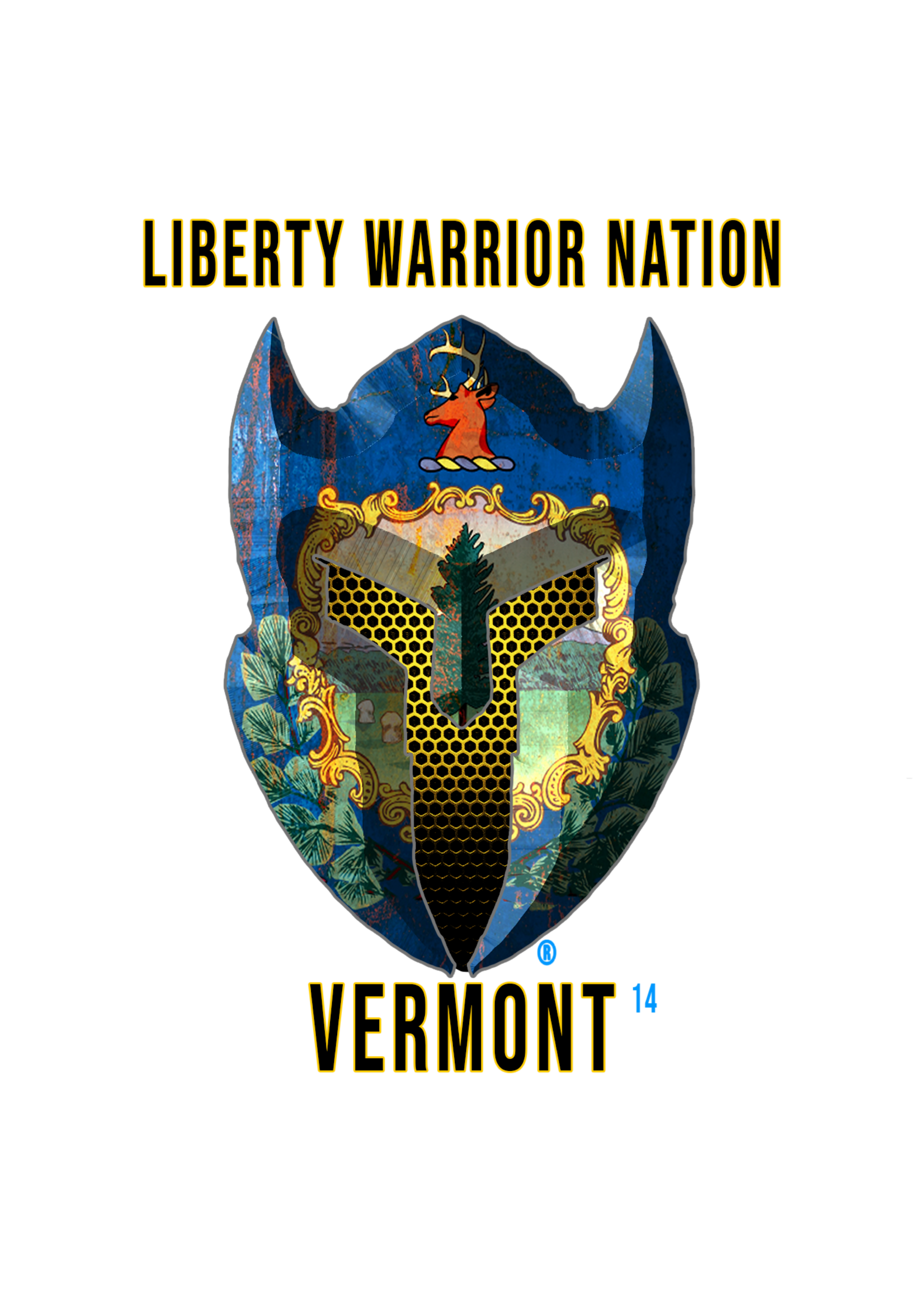 LWN Liberty Warrior Nation Vermont with Text Uv Sticker