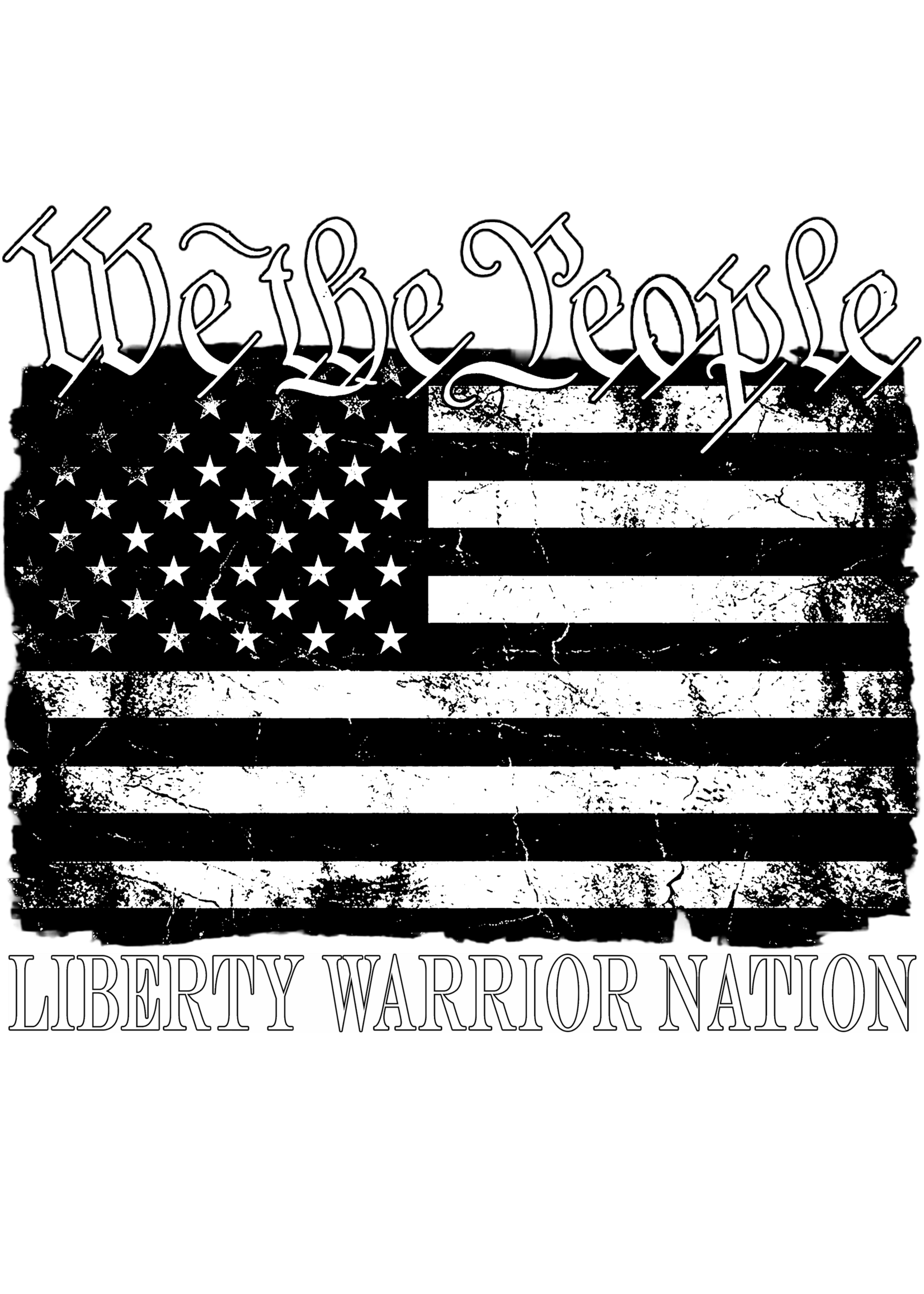LWN Liberty Warrior Nation We The People Flag Uv Sticker