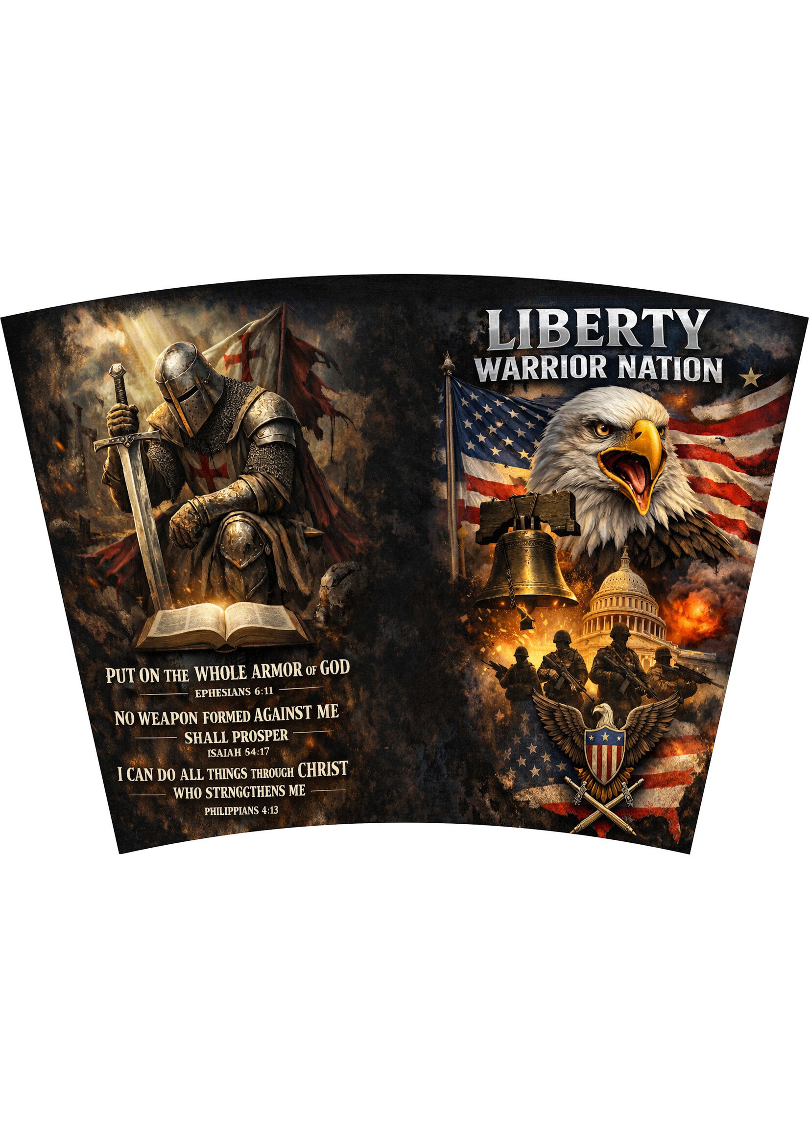 Double Top Signs Liberty Warrior Nation 32oz Tumbler