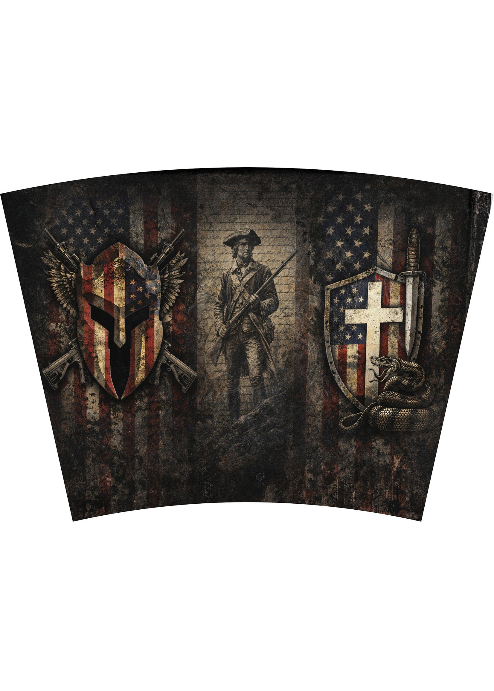 Double Top Signs Liberty Warrior Nation 32oz Tumbler