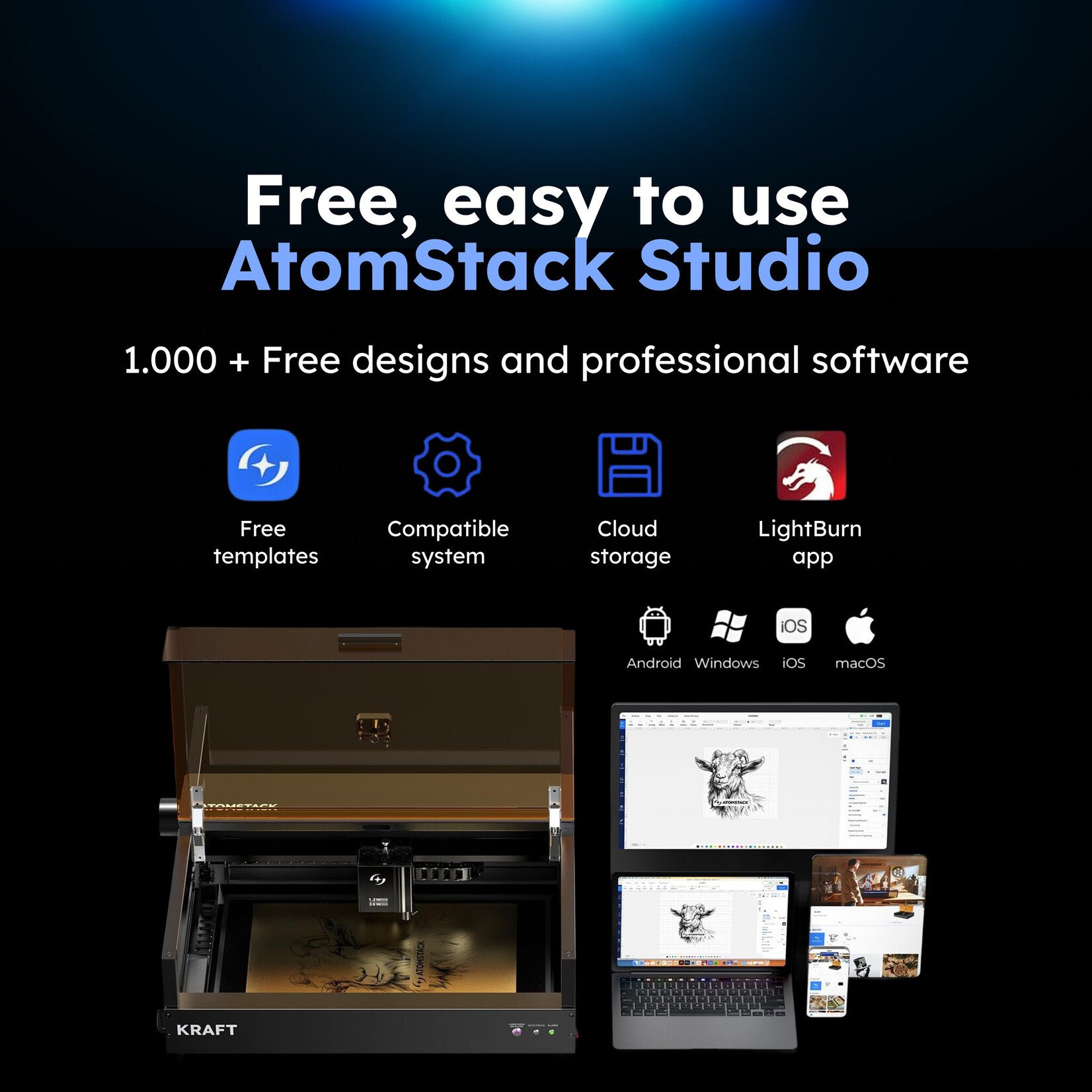 AtomStack Kraft Dual Laser Cutter