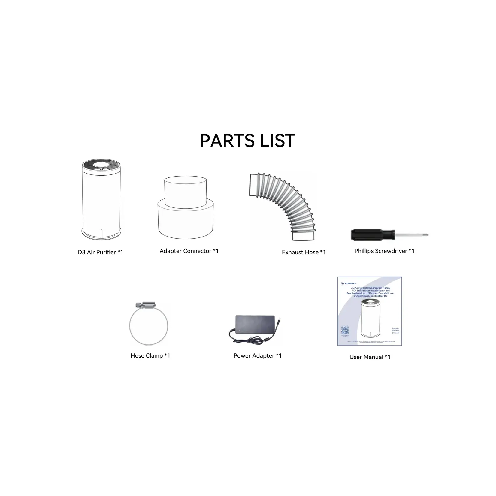 AtomStack D3 Desktop Air Purifier