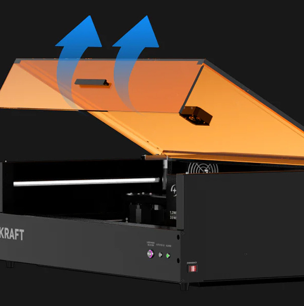 AtomStack Kraft with the lid opened