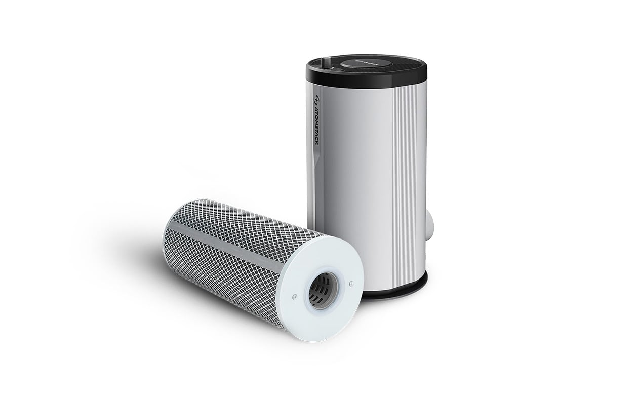 AtomStack D3 air purfier and the air filter.