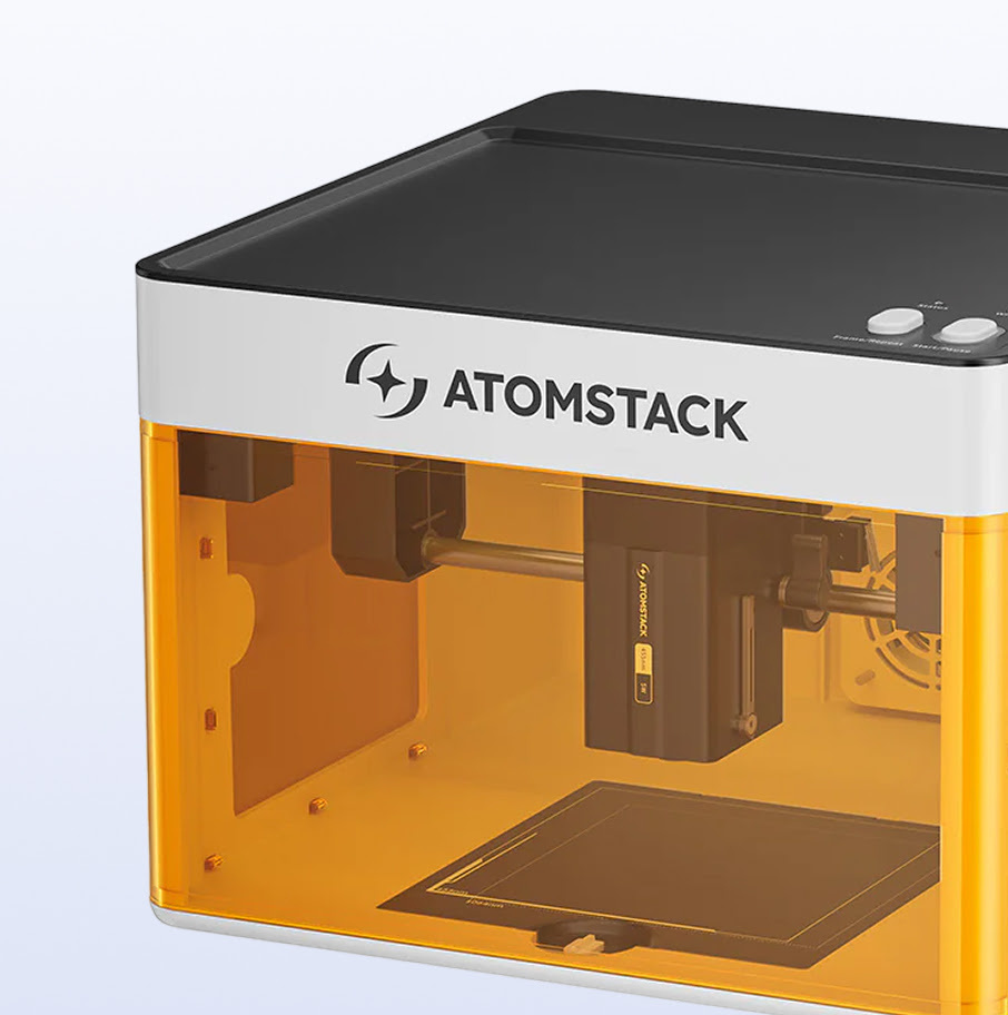 Angled view of the AtomStack P1 laser engraver