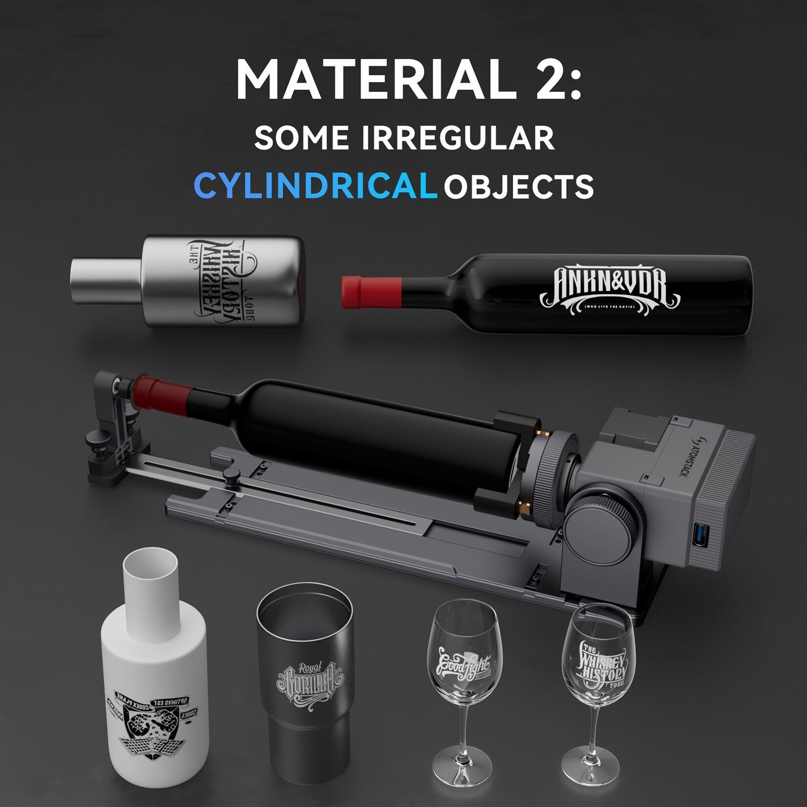 AtomStack R8 Rotary Chuck