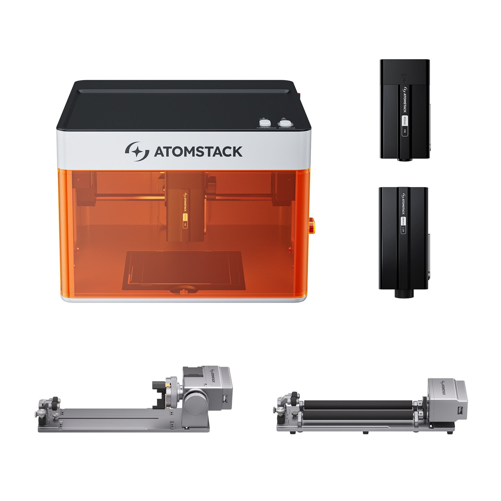AtomStack P1 Dual Laser Engraver - 5 W Diode + 1.2 W IR