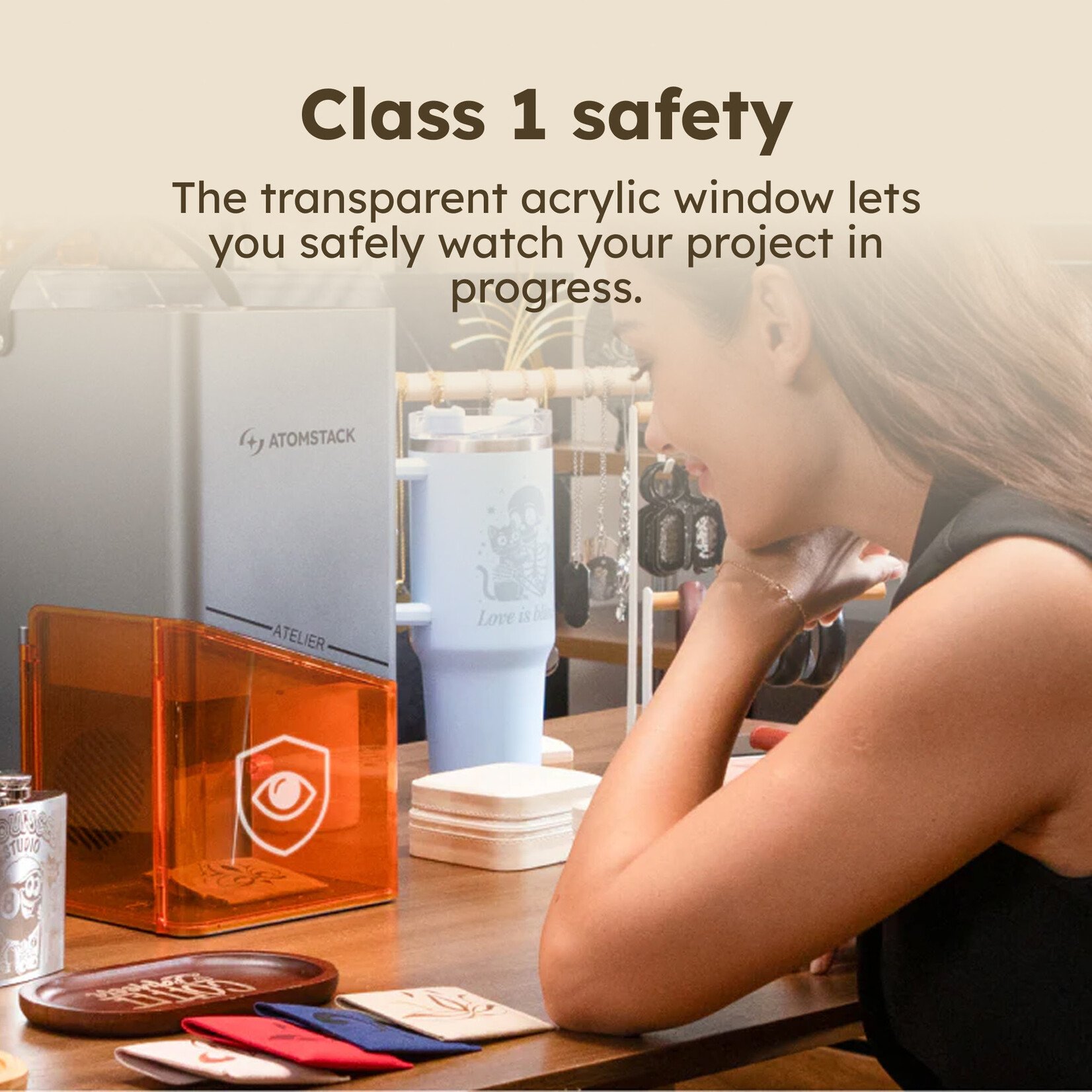 AtomStack Atelier Laser Engraver - 12 W Diode Galvo