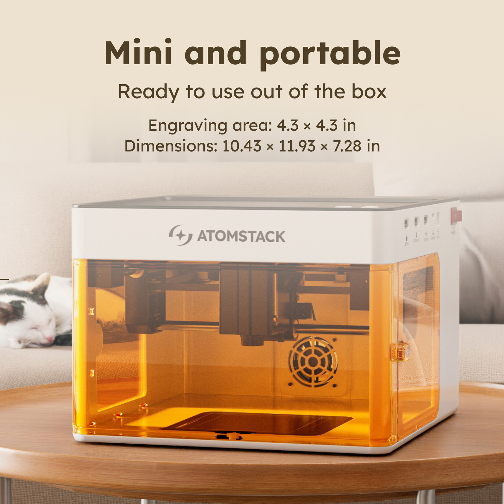 AtomStack Open Box Gold - P1 Laser Engraver - 5 W Diode