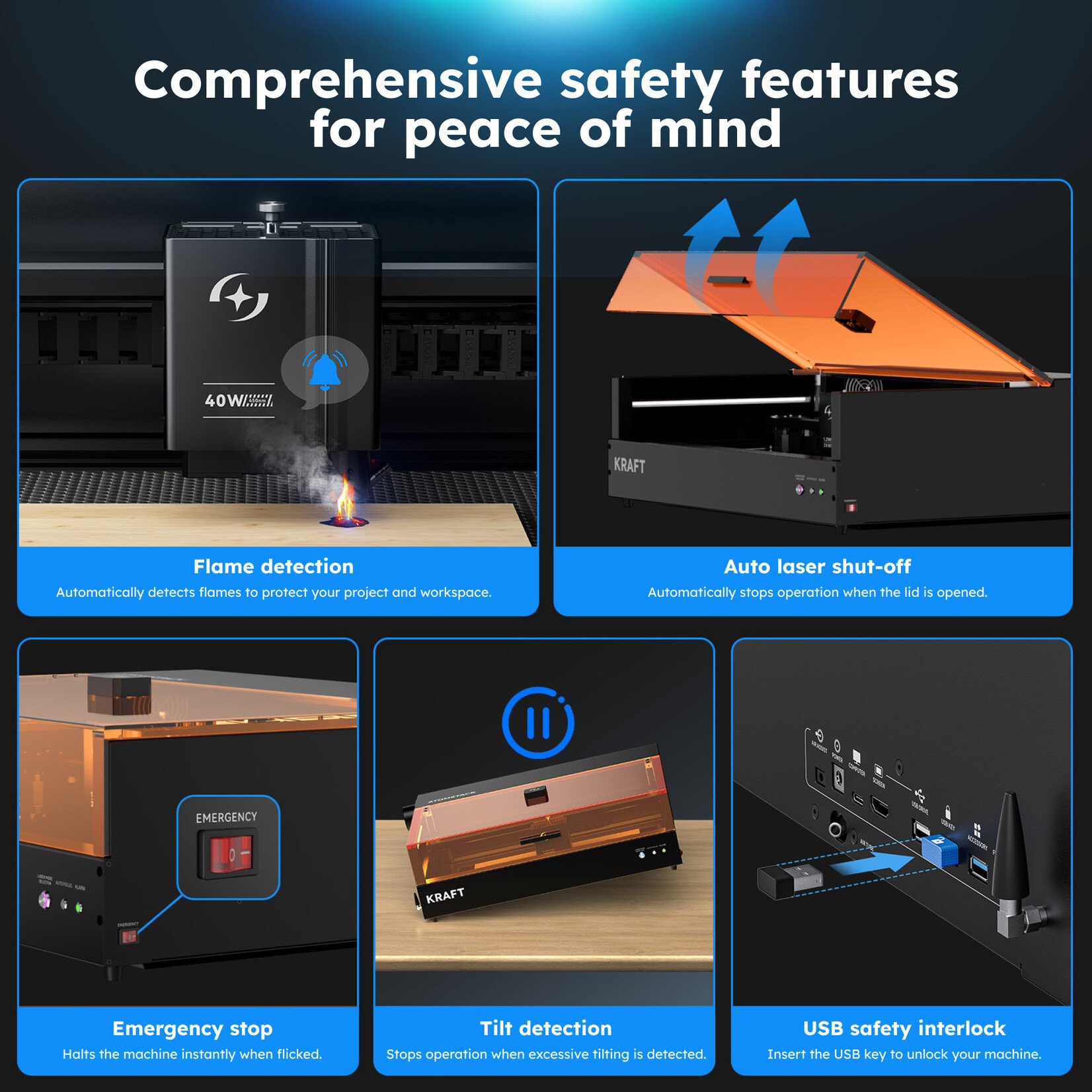 AtomStack Kraft Laser Cutter - 40 W Diode