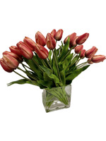 Dutch Tulips in Rectangle Vase-YLOR  (WM2)