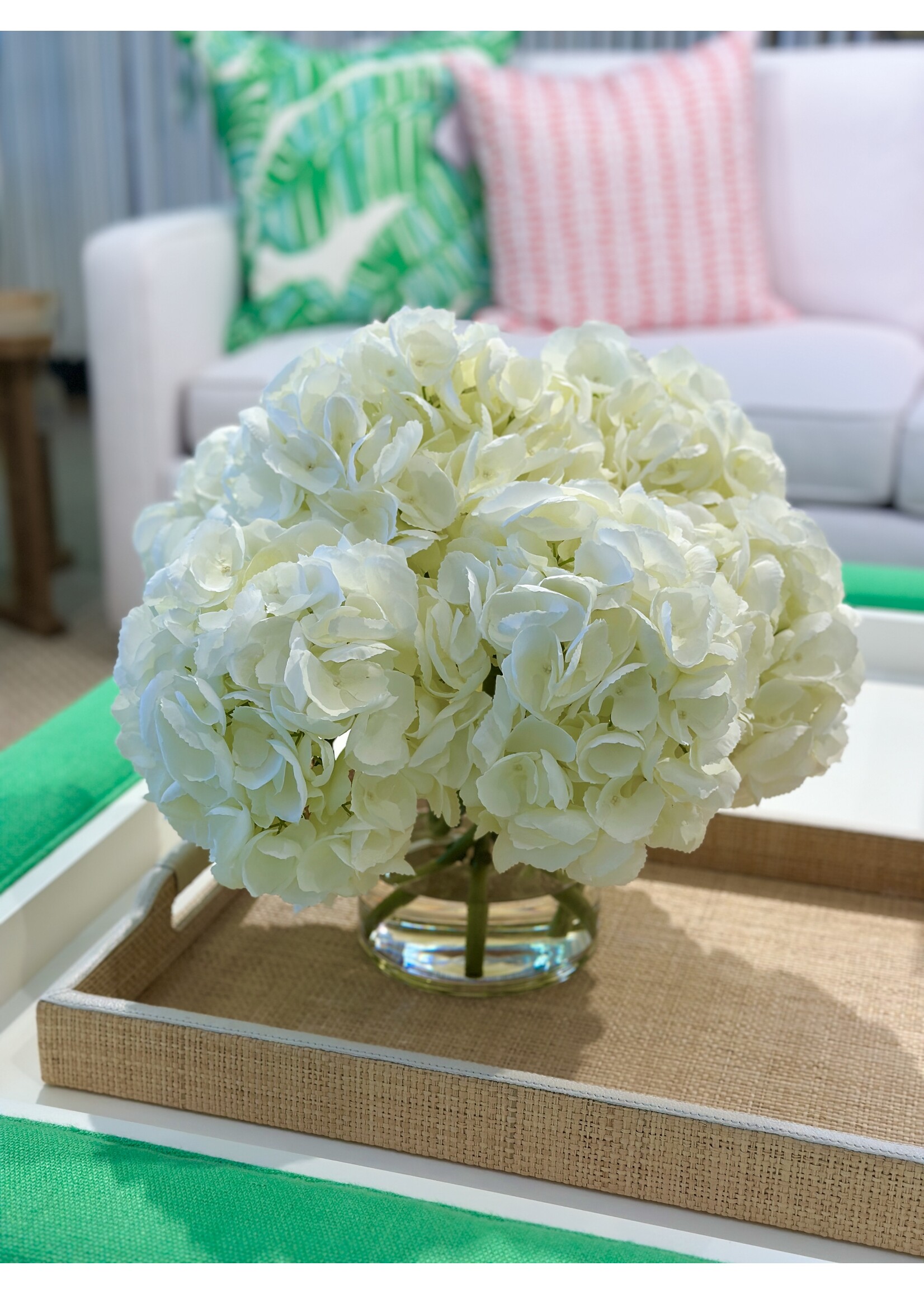 Hydrangea x7 in 6" Cylinder-White (WM2)