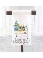 Preppy Chick But First, Champagne Flour Sack Tea Towel