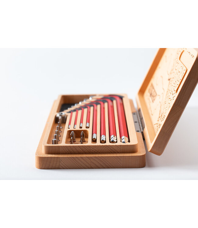 Silca Silca HX-One Hex Wrenches and Drive Tool Kit w/ Wood Case: Tri Town Custom