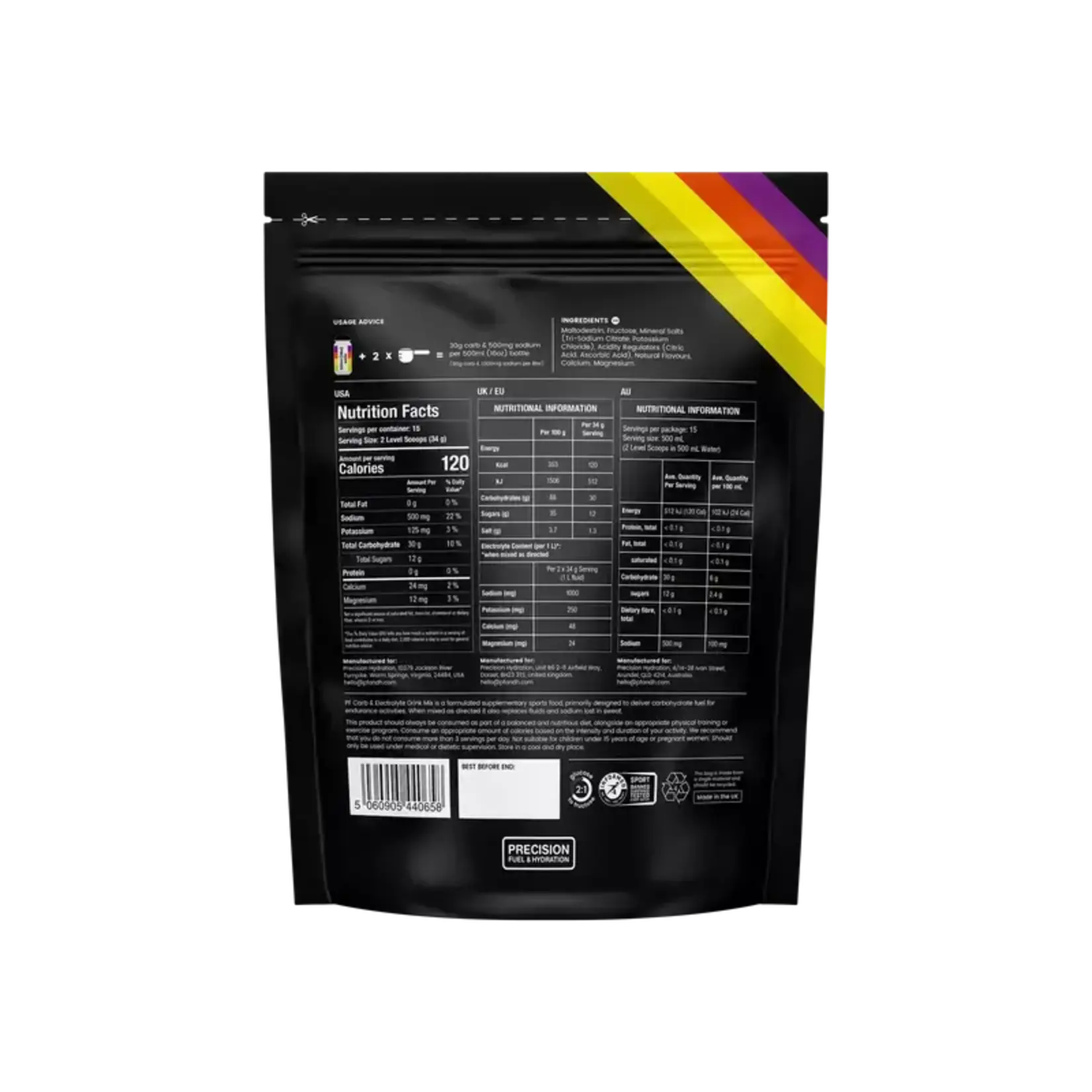 Precision Hydration Precision Fuel Carb & Electrolyte Drink Mix 610gr
