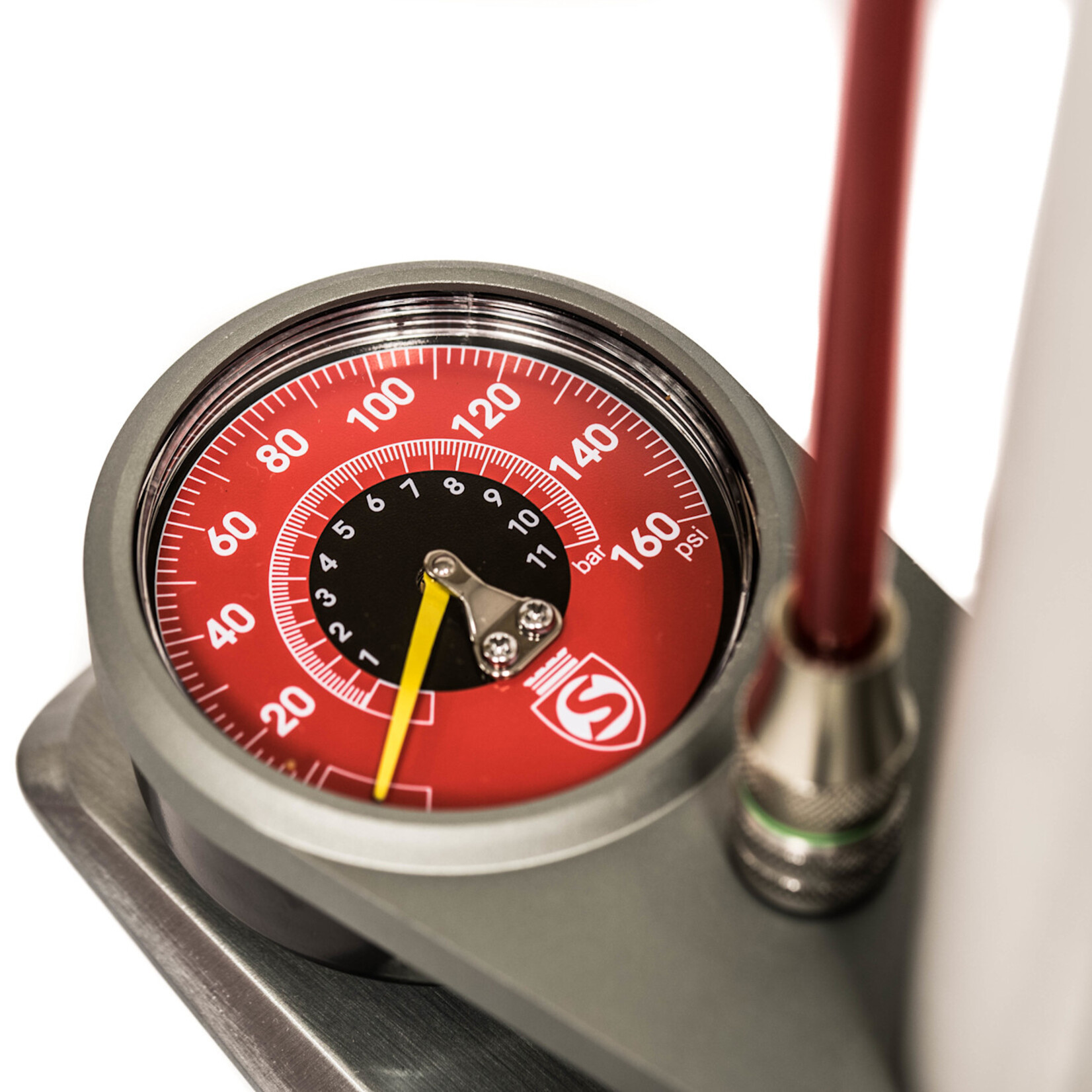 Silca Silca Super Pista Ultimate 'Hiro' Edition.  160psi gauge, Red Stainless hose Hiro V.2 locking chuck