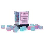 Chessex Chessex Gemini Gel Green / Pink with Blue Luminary12 mm d6 36 die set