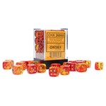 Chessex Chessex Gemini Translucent Red / Yellow with Gold 12 mm d6 36 die set