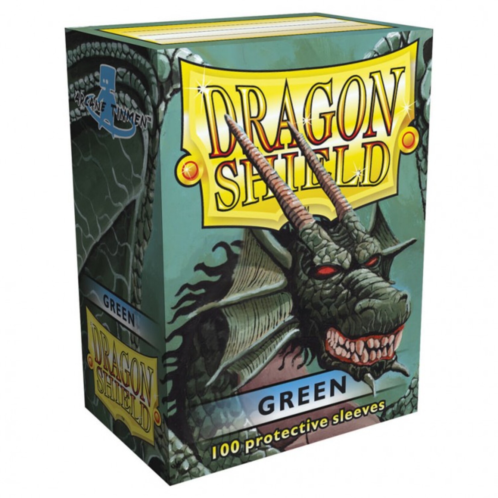 Arcane Tinmen Dragon Shield Standard Classic Sleeves Green 100 ct