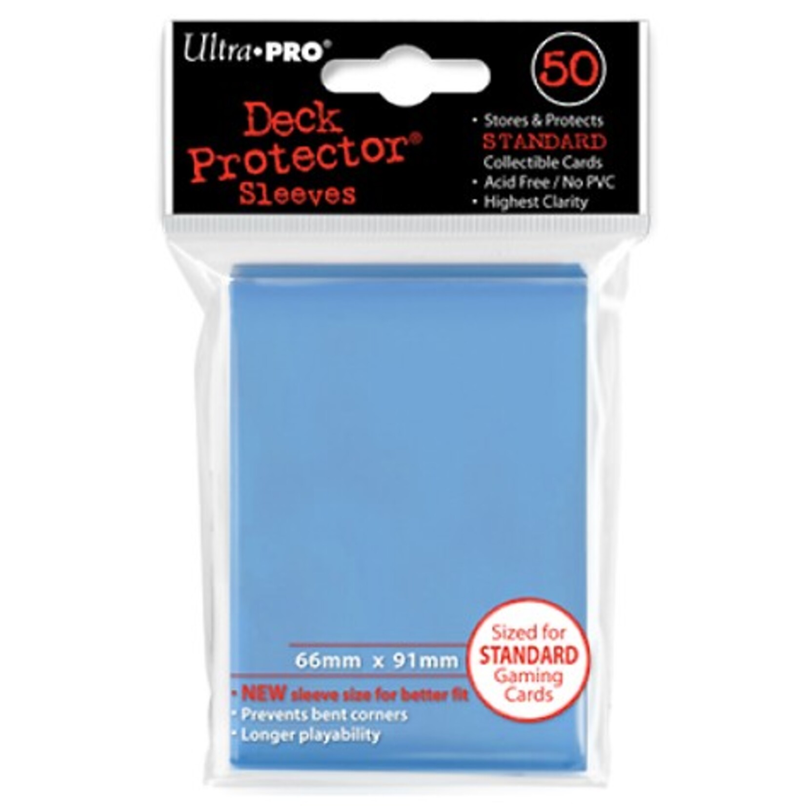 Ultra Pro Ultra Pro Pro-Gloss Standard Deck Protector Sleeves Light Blue 50 ct