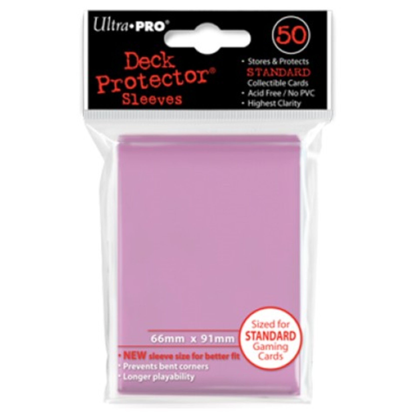 Ultra Pro Ultra Pro Pro-Gloss Standard Deck Protector Sleeves Pink 50 ct