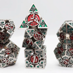 Foam Brain Games Oculus Bewildered Metal RPG dice 7 die set
