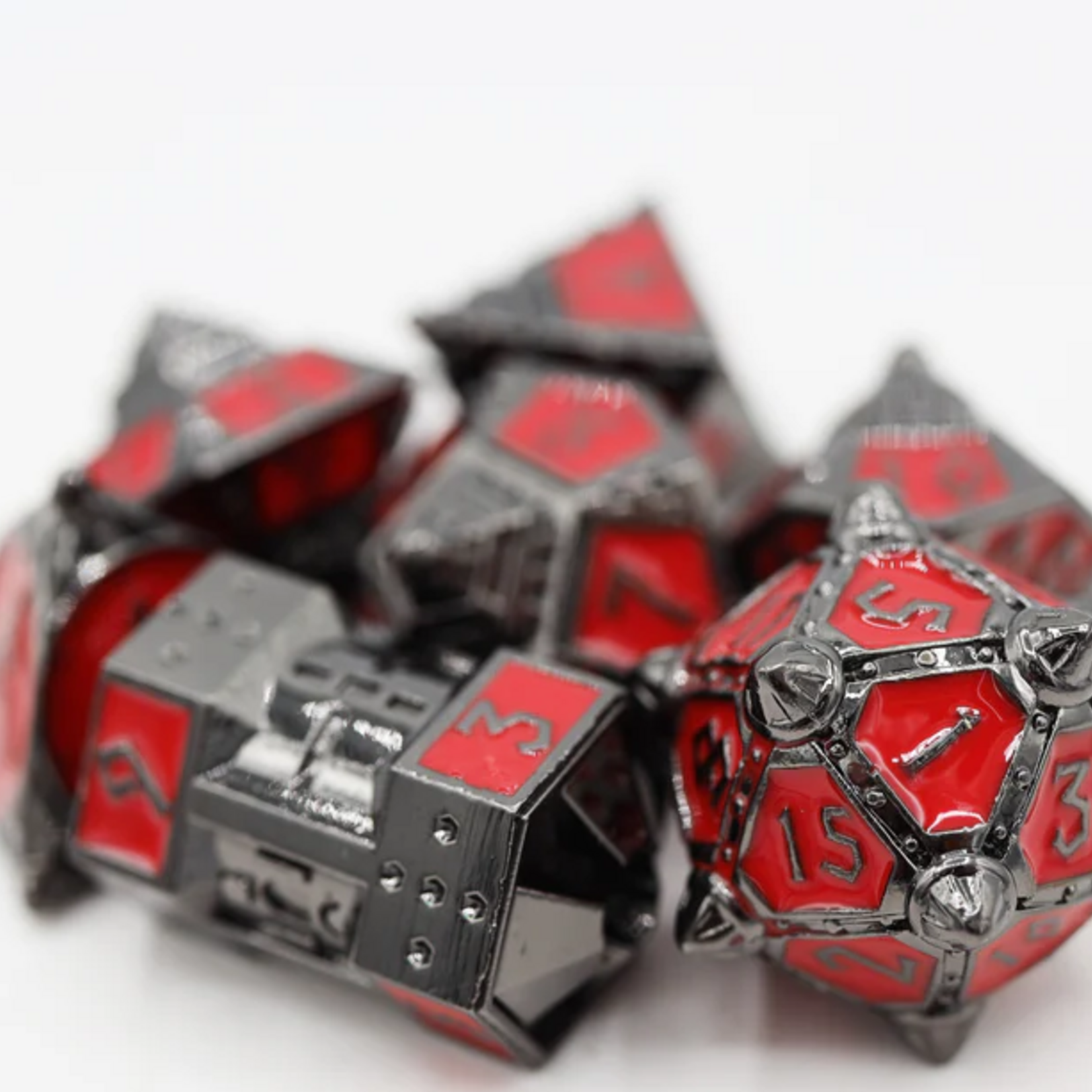 Foam Brain Games Dice 51 Blood Moon Metal RPG dice 7 die set