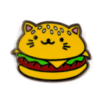 These Are Things Cat Burger Enamel Pin