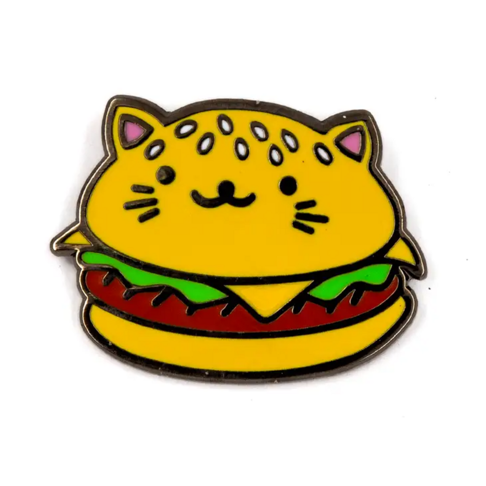 These Are Things Cat Burger Enamel Pin