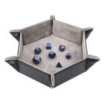 Forged Hexagon Snap Folding Dice Tray Gray