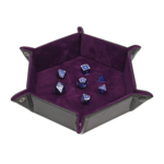 Forged Hexagon Snap Folding Dice Tray Purple