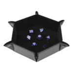Forged Hexagon Snap Folding Dice Tray Black