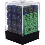 Chessex Chessex Gemini Blue-Green / Gold with Black 12 mm d6 36 die set