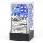 Chessex Chessex Nebula Dark Blue / White with Black 16 mm d6 12 die set