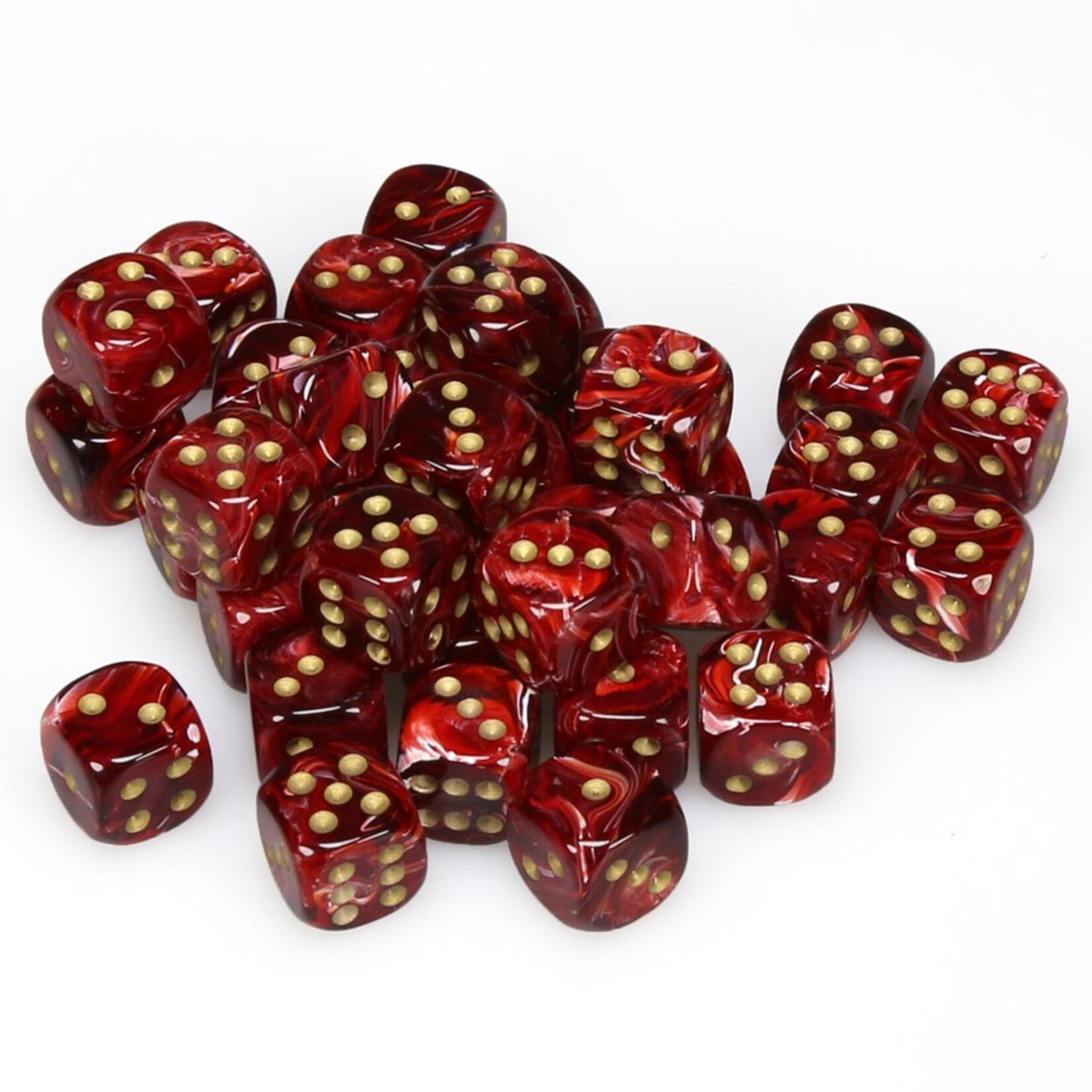Chessex Chessex Vortex Burgundy with Gold 12 mm d6 36 die set