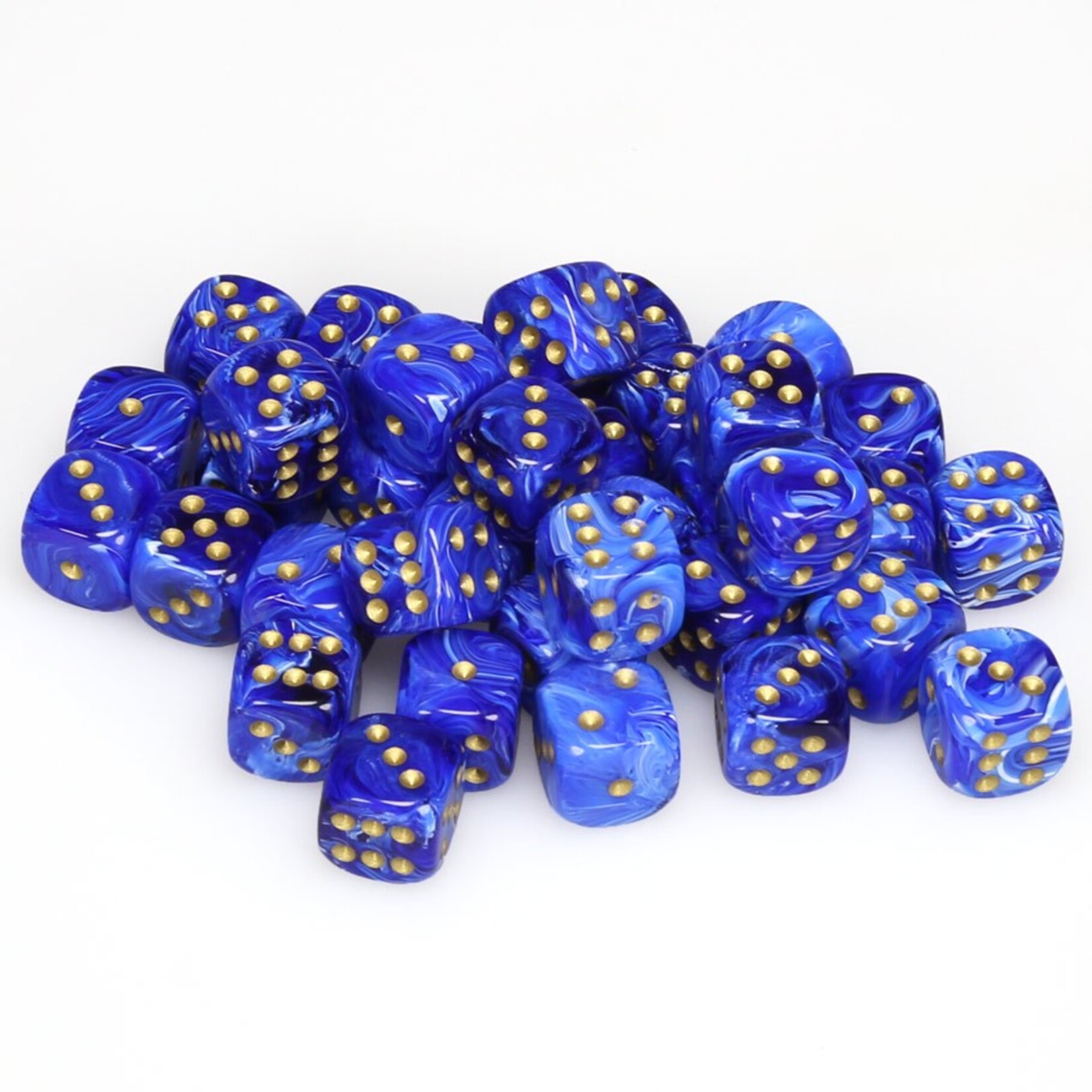 Chessex Chessex Vortex Purple / Gold with Black 12 mm d6 36 die set