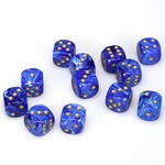 Chessex Chessex Vortex Blue / Gold with Black 16 mm d6 12 die set