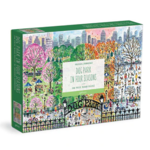 Galison 250 pc Wood Puzzle Michael Storrings Dog Park in Four Seasons