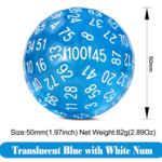 Dice Habit Dice Habit d100 Translucent Blue