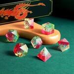 Dice Habit Dice Habit Sharp Edge Tourmaline Polyhedral 7 die set