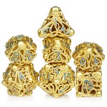 Dice Habit Dice Habit Hollow Orb Dice Set Kraken Gold Polyhedral 7 die set
